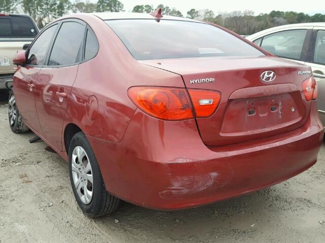 KMHDU46D49U741535 - 2009 HYUNDAI ELANTRA GL RED photo 3