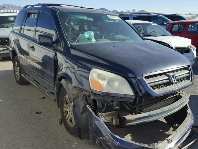 2HKYF186X4H528766 - 2004 HONDA PILOT EXL BLUE photo 1