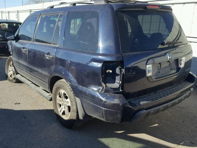 2HKYF186X4H528766 - 2004 HONDA PILOT EXL BLUE photo 3