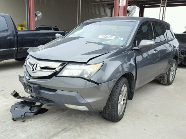 2HNYD28358H527471 - 2008 ACURA MDX TECHNO GRAY photo 2