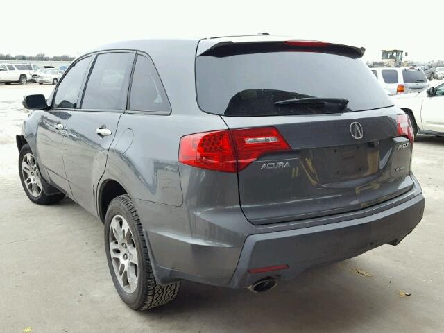 2HNYD28358H527471 - 2008 ACURA MDX TECHNO GRAY photo 3