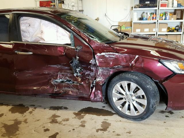 1HGCR2F89EA228707 - 2014 HONDA ACCORD EXL MAROON photo 9