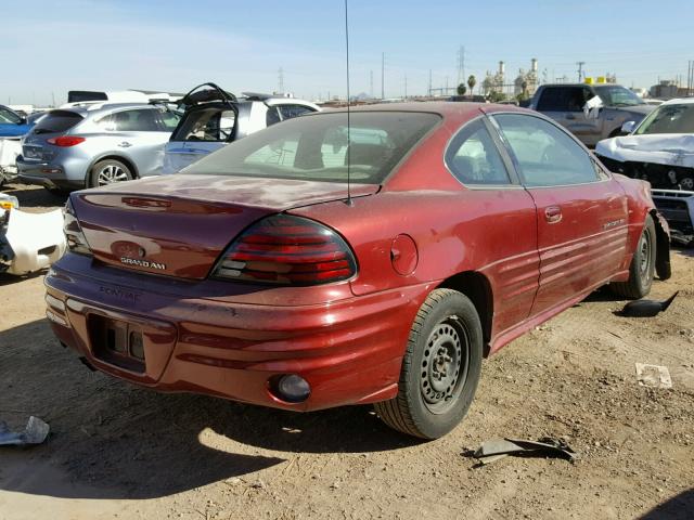 1G2NE12T91M519745 - 2001 PONTIAC GRAND AM S BURGUNDY photo 4