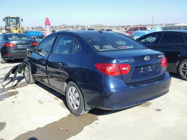 KMHDU46DX8U497839 - 2008 HYUNDAI ELANTRA GL BLUE photo 3