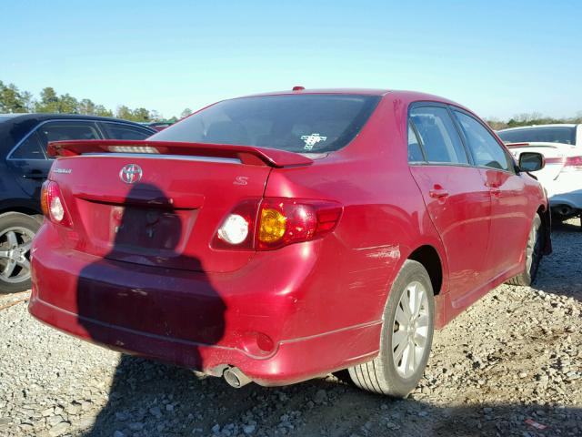 2T1BU4EE8AC482524 - 2010 TOYOTA COROLLA BA MAROON photo 4