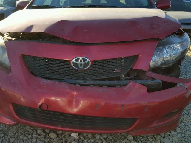 2T1BU4EE8AC482524 - 2010 TOYOTA COROLLA BA MAROON photo 9