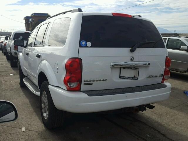 1D4HB58D25F526932 - 2005 DODGE DURANGO LI WHITE photo 3