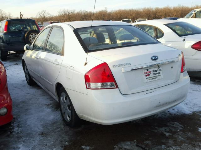 KNAFE122675446700 - 2007 KIA SPECTRA EX WHITE photo 3