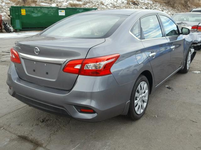 3N1AB7AP9HY334356 - 2017 NISSAN SENTRA S GRAY photo 4