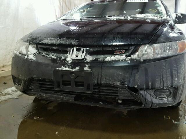 2HGFG21507H709384 - 2007 HONDA CIVIC SI BLACK photo 9