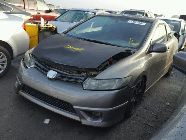 2HGFG11816H514557 - 2006 HONDA CIVIC EX GRAY photo 2