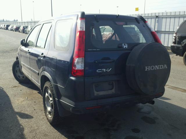 JHLRD78596C053634 - 2006 HONDA CR-V LX BLUE photo 3