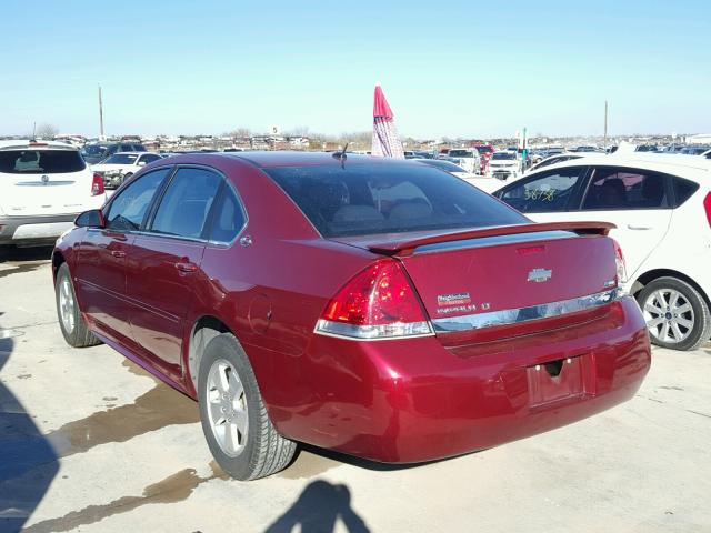 2G1WT57K191289048 - 2009 CHEVROLET IMPALA 1LT RED photo 3