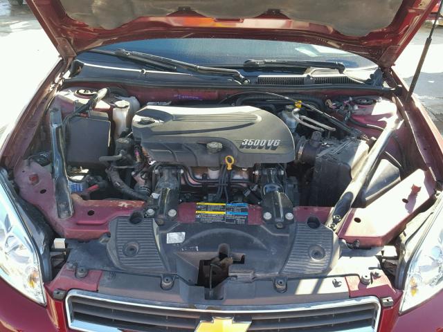 2G1WT57K191289048 - 2009 CHEVROLET IMPALA 1LT RED photo 7