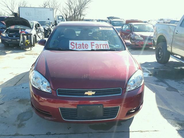 2G1WT57K191289048 - 2009 CHEVROLET IMPALA 1LT RED photo 9