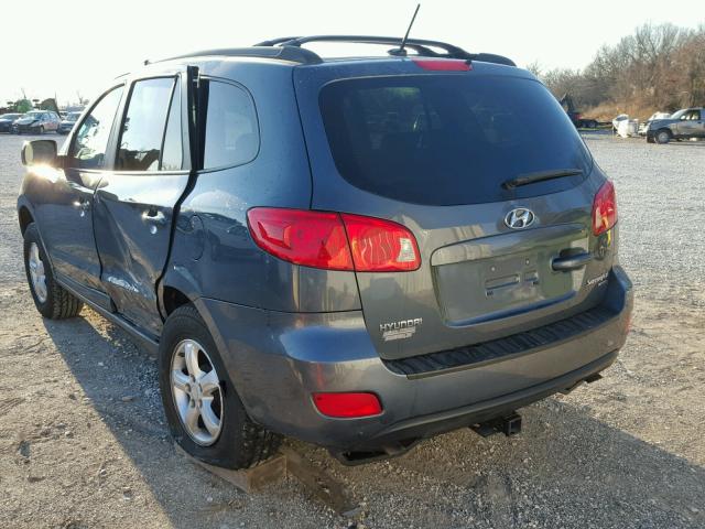 5NMSG73D88H193800 - 2008 HYUNDAI SANTA FE G GRAY photo 3