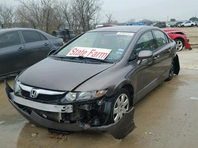 2HGFA1F58AH558063 - 2010 HONDA CIVIC LX GRAY photo 2