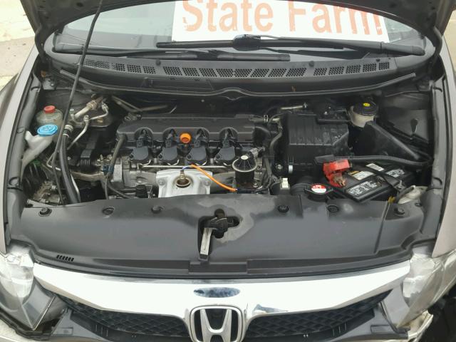 2HGFA1F58AH558063 - 2010 HONDA CIVIC LX GRAY photo 7