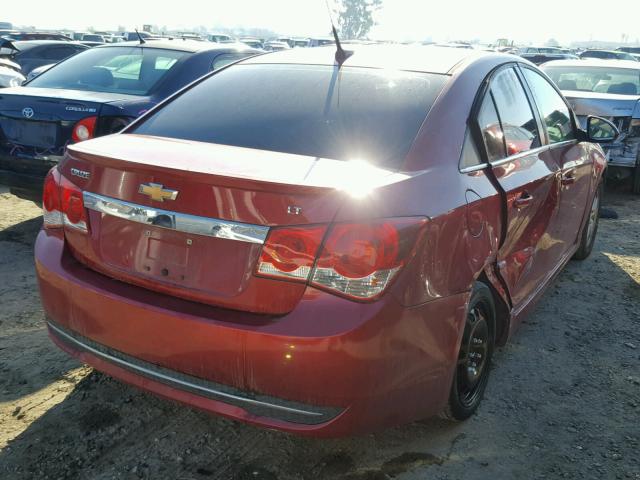 1G1PC5SBXE7166650 - 2014 CHEVROLET CRUZE LT MAROON photo 4