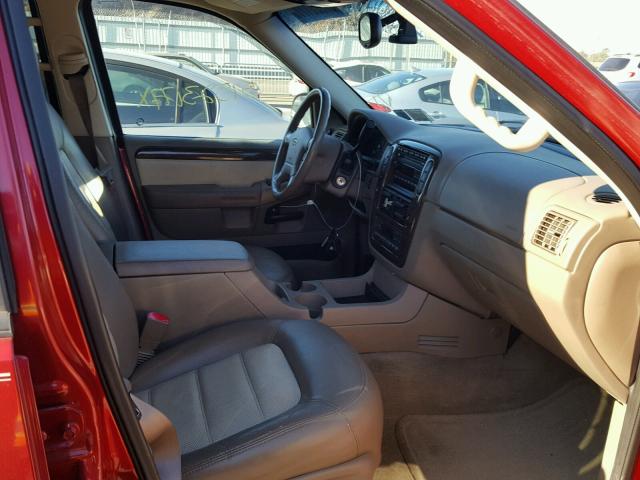 1FMZU74W63ZA44955 - 2003 FORD EXPLORER E RED photo 5