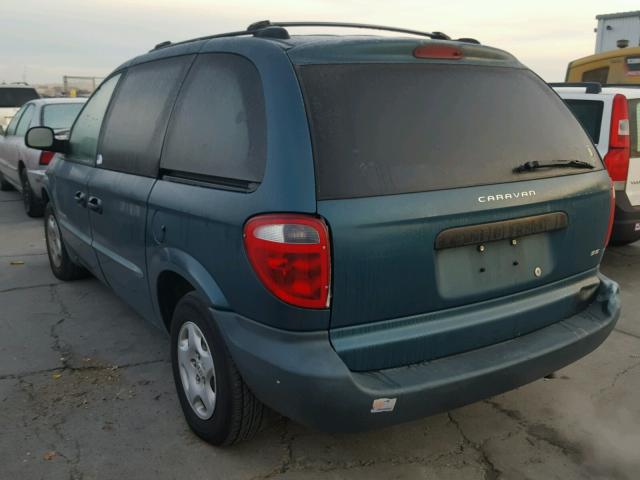 1B4GP25B71B116945 - 2001 DODGE CARAVAN SE GREEN photo 3