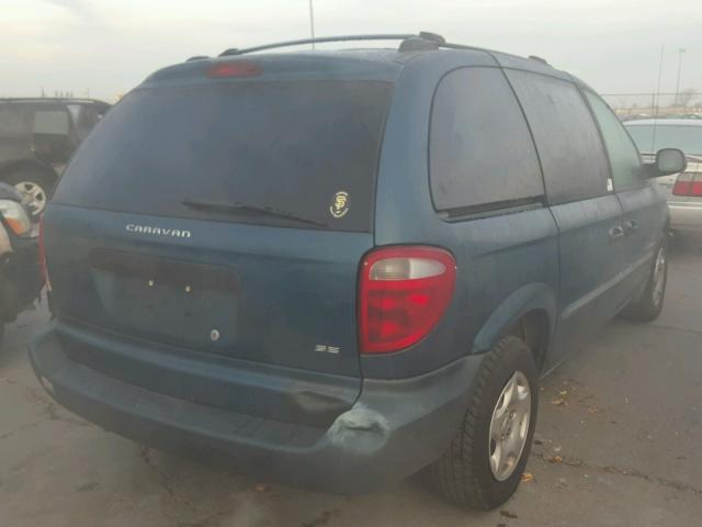 1B4GP25B71B116945 - 2001 DODGE CARAVAN SE GREEN photo 4