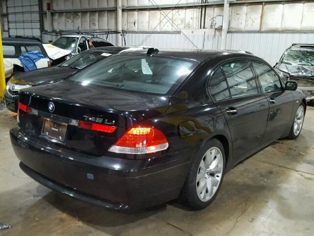 WBAGN63555DS56688 - 2005 BMW 745 LI BLACK photo 4