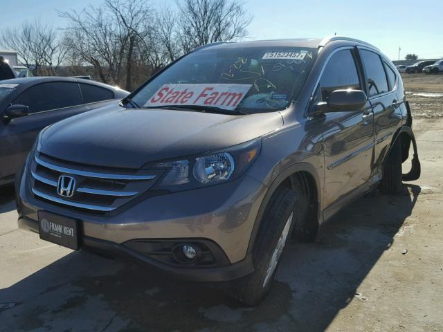 5J6RM3H7XDL015098 - 2013 HONDA CR-V EXL GRAY photo 2