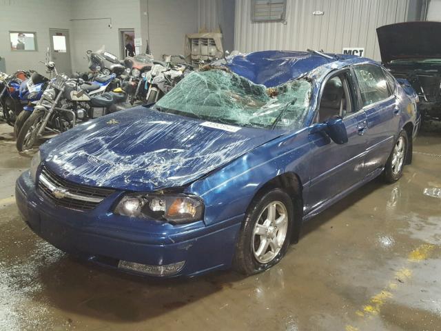 2G1WH52K759210535 - 2005 CHEVROLET IMPALA LS BLUE photo 2