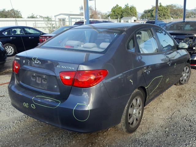 KMHDU46D47U063785 - 2007 HYUNDAI ELANTRA GL GRAY photo 4