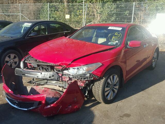 1HGCS12898A021467 - 2008 HONDA ACCORD EXL RED photo 2