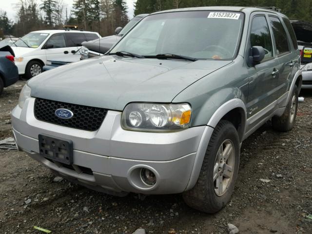 1FMCU96H36KB36621 - 2006 FORD ESCAPE HEV GREEN photo 2