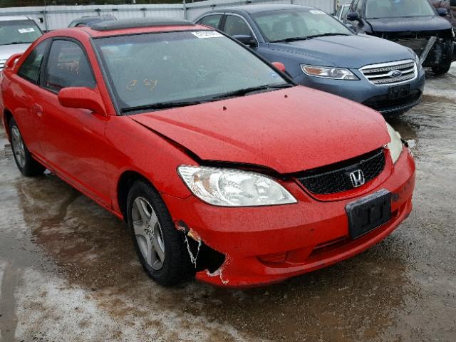1HGEM22904L031465 - 2004 HONDA CIVIC EX RED photo 1