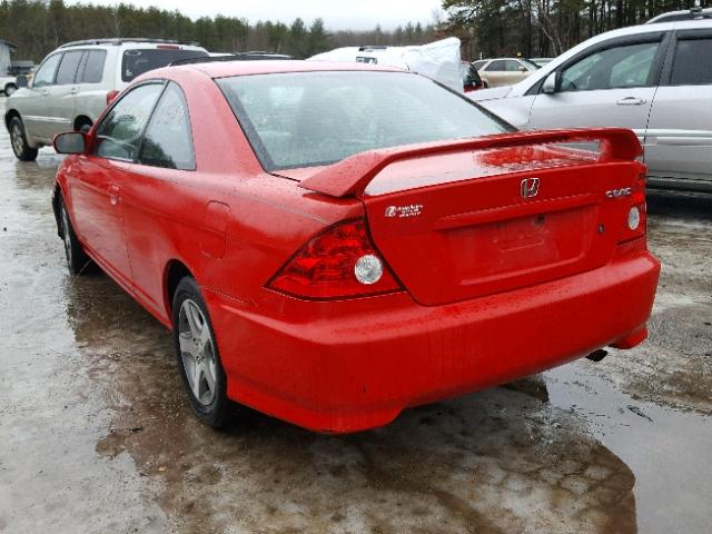 1HGEM22904L031465 - 2004 HONDA CIVIC EX RED photo 3