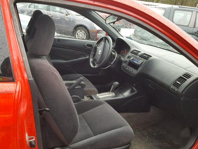 1HGEM22904L031465 - 2004 HONDA CIVIC EX RED photo 5