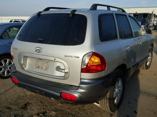 KM8SB12BX4U667742 - 2004 HYUNDAI SANTA FE G SILVER photo 4