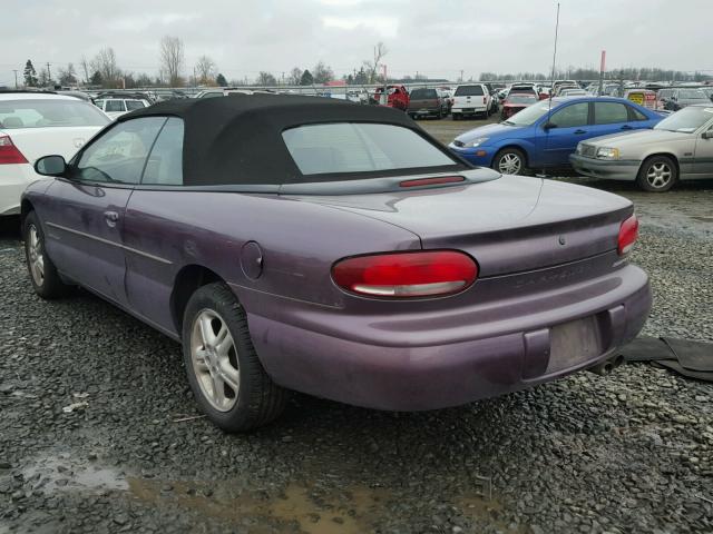 3C3EL55H9TT247909 - 1996 CHRYSLER SEBRING PURPLE photo 3