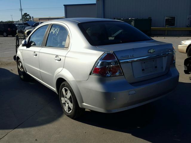 KL1TD56638B150640 - 2008 CHEVROLET AVEO BASE SILVER photo 3