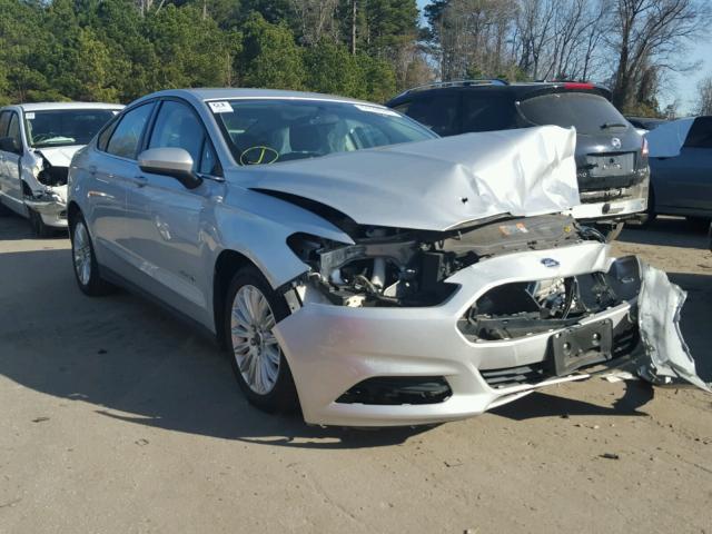 3FA6P0UU8ER369043 - 2014 FORD FUSION S H SILVER photo 1