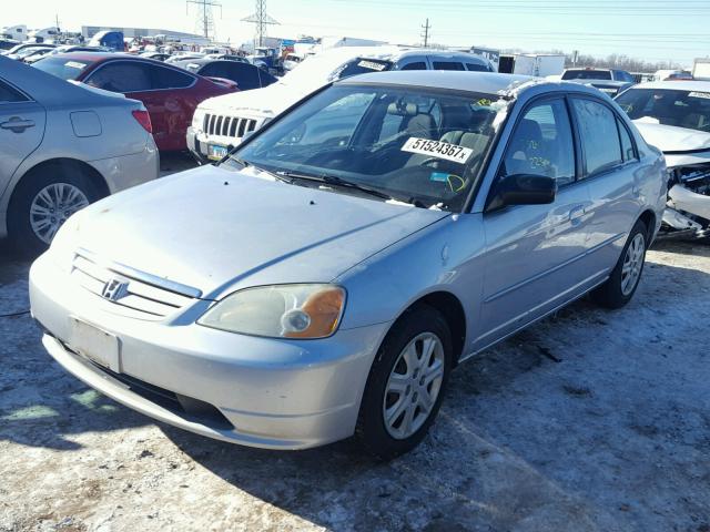 1HGES16573L029234 - 2003 HONDA CIVIC LX SILVER photo 2