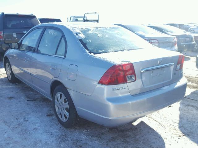 1HGES16573L029234 - 2003 HONDA CIVIC LX SILVER photo 3