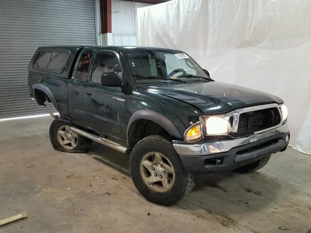 5TEWN72N22Z110483 - 2002 TOYOTA TACOMA XTR GREEN photo 1