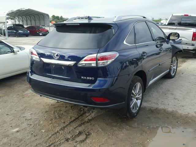 JTJBK1BA4F2464448 - 2015 LEXUS RX 350 BLUE photo 4