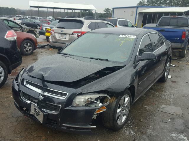 1G1ZC5EB4AF263251 - 2010 CHEVROLET MALIBU 1LT BLACK photo 2