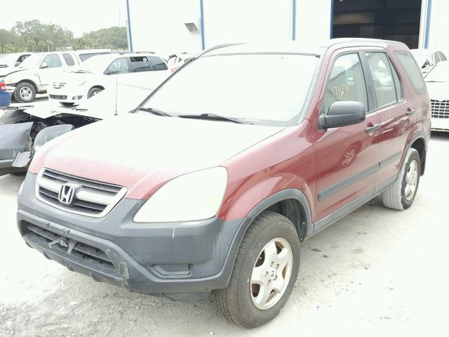 SHSRD77412U013267 - 2002 HONDA CR-V LX RED photo 2