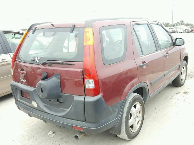 SHSRD77412U013267 - 2002 HONDA CR-V LX RED photo 4