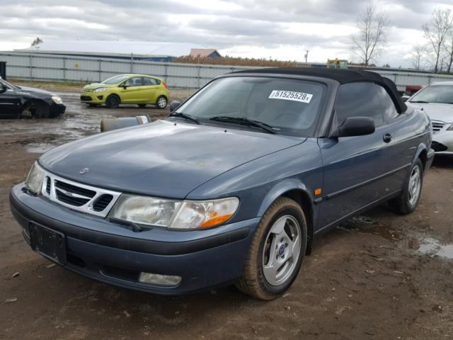 YS3DD78N3X7051114 - 1999 SAAB 9-3 S BLUE photo 2