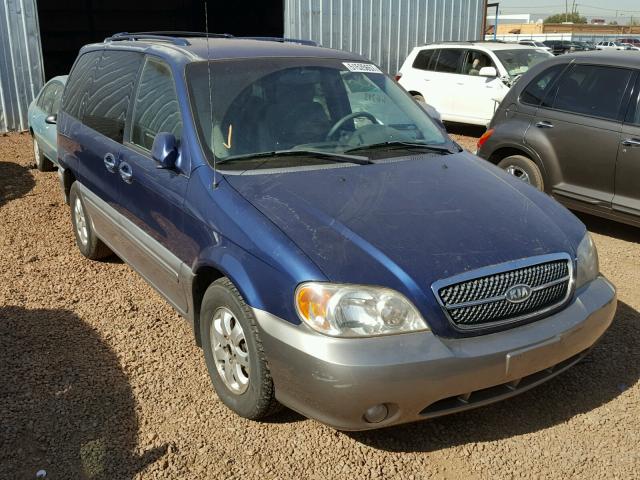 KNDUP132356733566 - 2005 KIA SEDONA EX BLUE photo 1