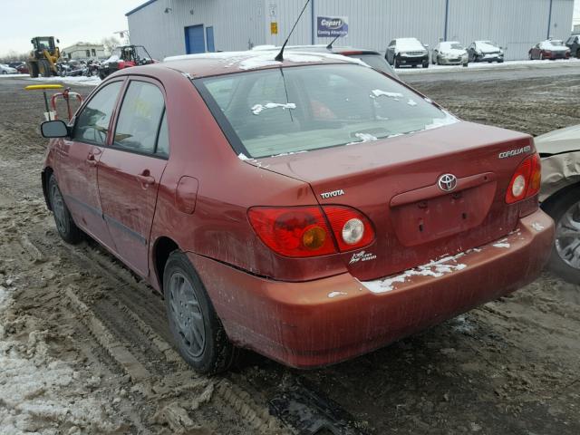 1NXBR32E13Z031369 - 2003 TOYOTA COROLLA CE ORANGE photo 3