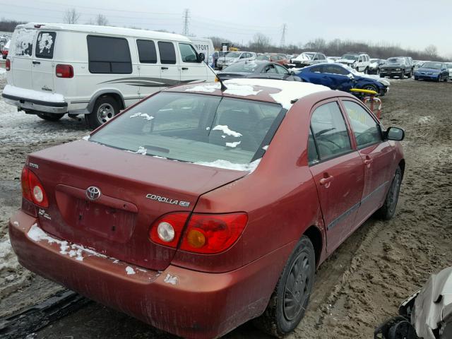 1NXBR32E13Z031369 - 2003 TOYOTA COROLLA CE ORANGE photo 4